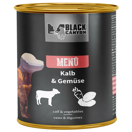 BLACK CANYON dog Menü Kalb & Gemüse 820 g