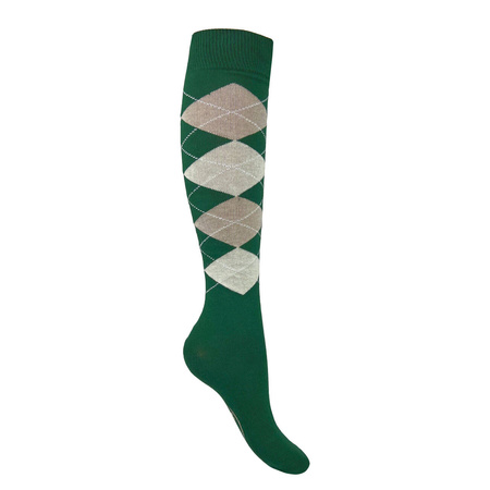 Reitsocken York Karo Kniestrümpfe 