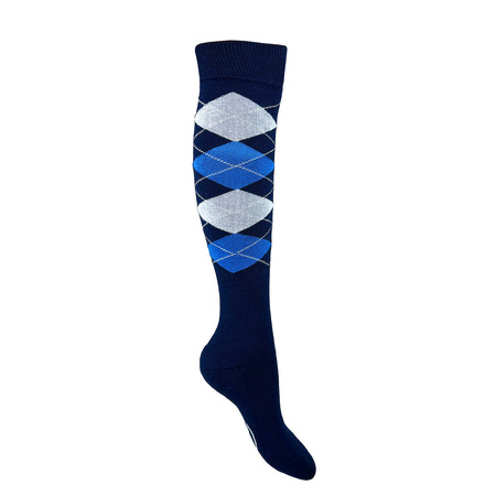 Reitsocken York Karo Kniestrümpfe