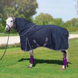 Derka Horsenjoy Aristo Combo 600D padokowa przeciwdeszczowa z kapturem z ociepleniem 300 g