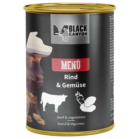 Karma mokra dla psa Black Canyon Menü Wołowina 410 g