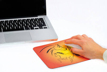 3-in-1-Mousepad aus Mikrofaser HR mit Pferden
