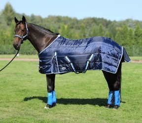 Stalldecke York Mika 350g dunkelblau 155 cm