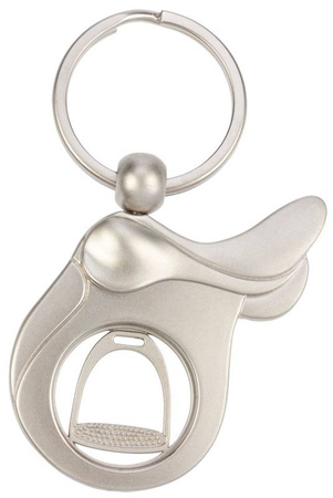 Chiphalter "Sattel" matt silber