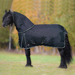 Derka Horsenjoy Aristo Combo 600D padokowa przeciwdeszczowa z kapturem z ociepleniem 400 g 