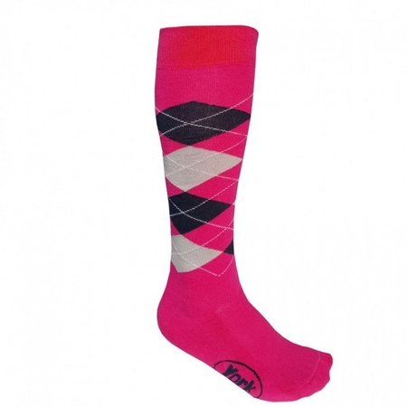 Reitsocken York Karo Kniestrümpfe