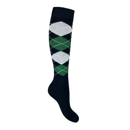 Reitsocken York Karo Kniestrümpfe 