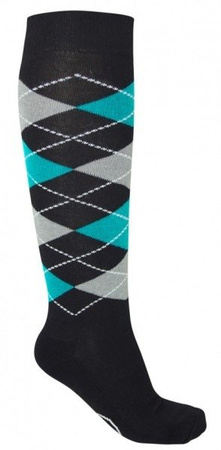 Reitsocken York Karo Kniestrümpfe