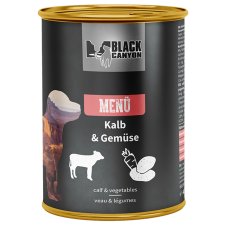 BLACK CANYON dog Menü Kalb & Gemüse 410 g
