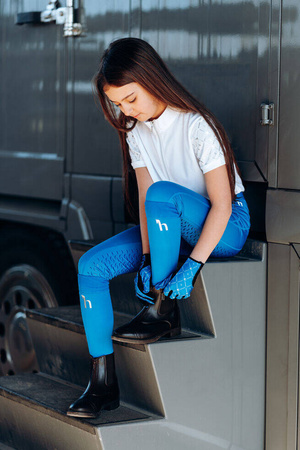 Horze Fia Kinder Trainings-/ Turniershirt mit kurzen Ärmeln