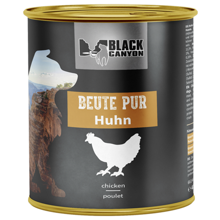 Karma mokra dla psa Black Canyon Beute Pur Kurczak 820 g